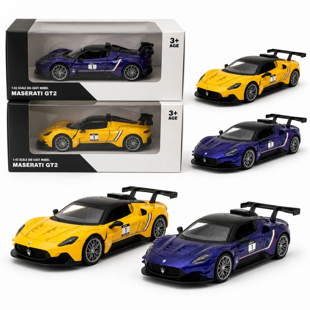 Lisanslı Metal GT2 Çek Bırak Araba 1:43 Ölçü