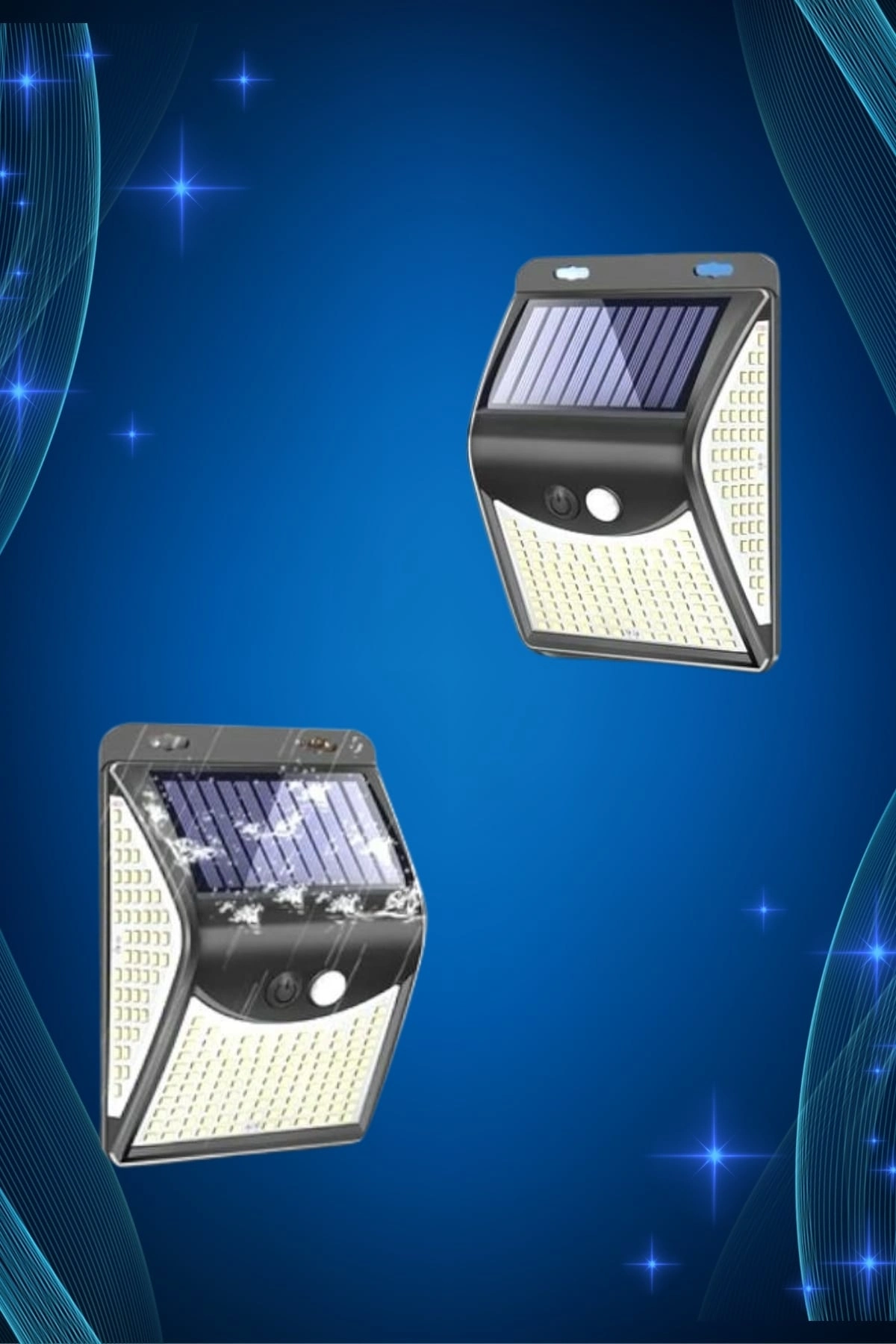 Hareket Sensörlü Solar Duvar Lambası 20 LED Bahçe