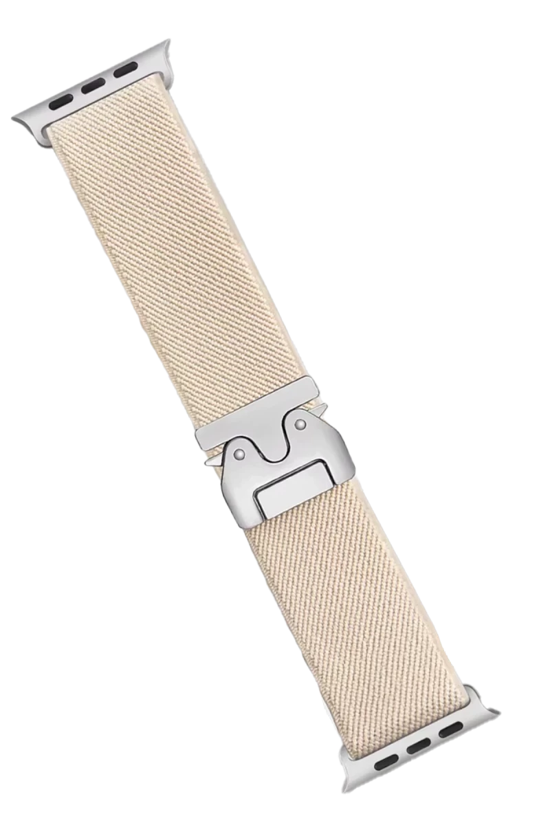 Apple Watch 42mm Uyumlu Forest Kumaş Kordon - Krem