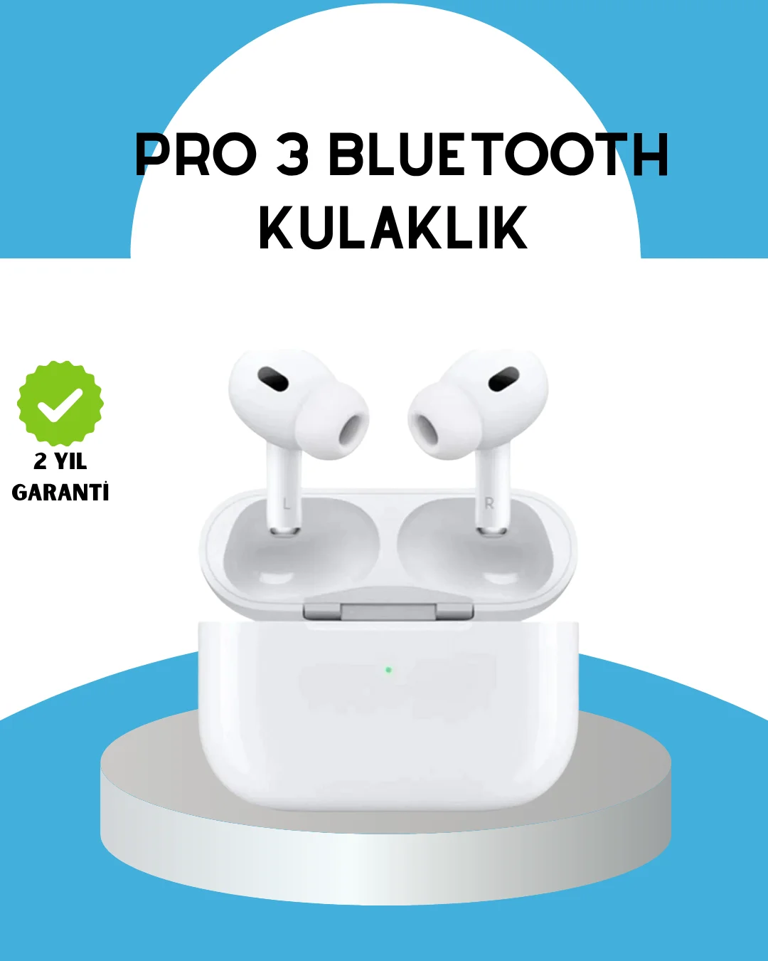 Bluetooth 5.3 Kablosuz Kulaklık – Gürültü Engelleyici, 24 Saat Pil Süreli