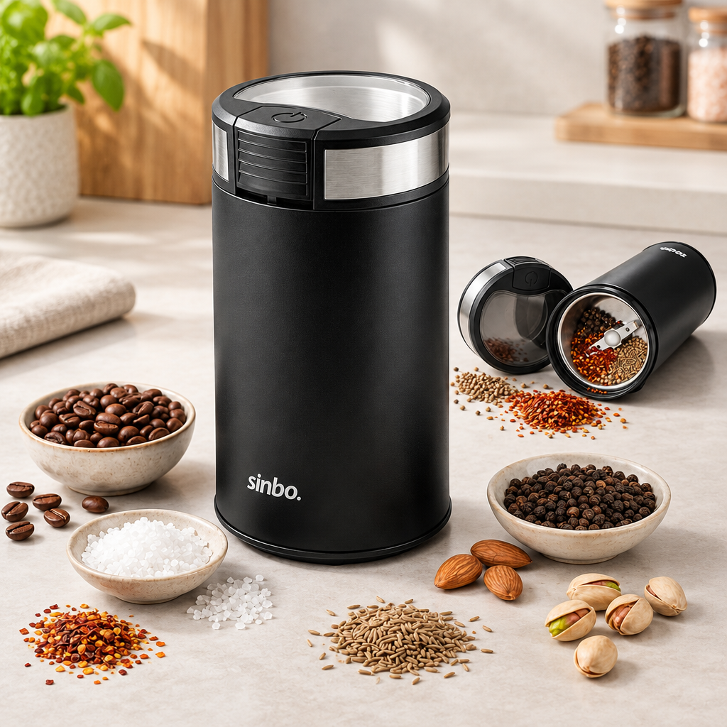 Kahve & Baharat Öğütücü 200W, 50g Çelik Bıçak
