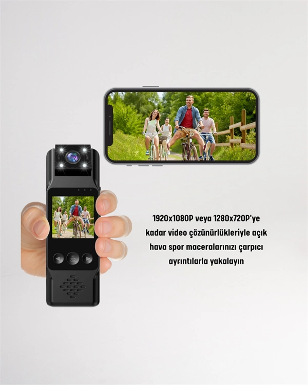 Taşınabilir WiFi Kamera 128GB Kart Desteği ile