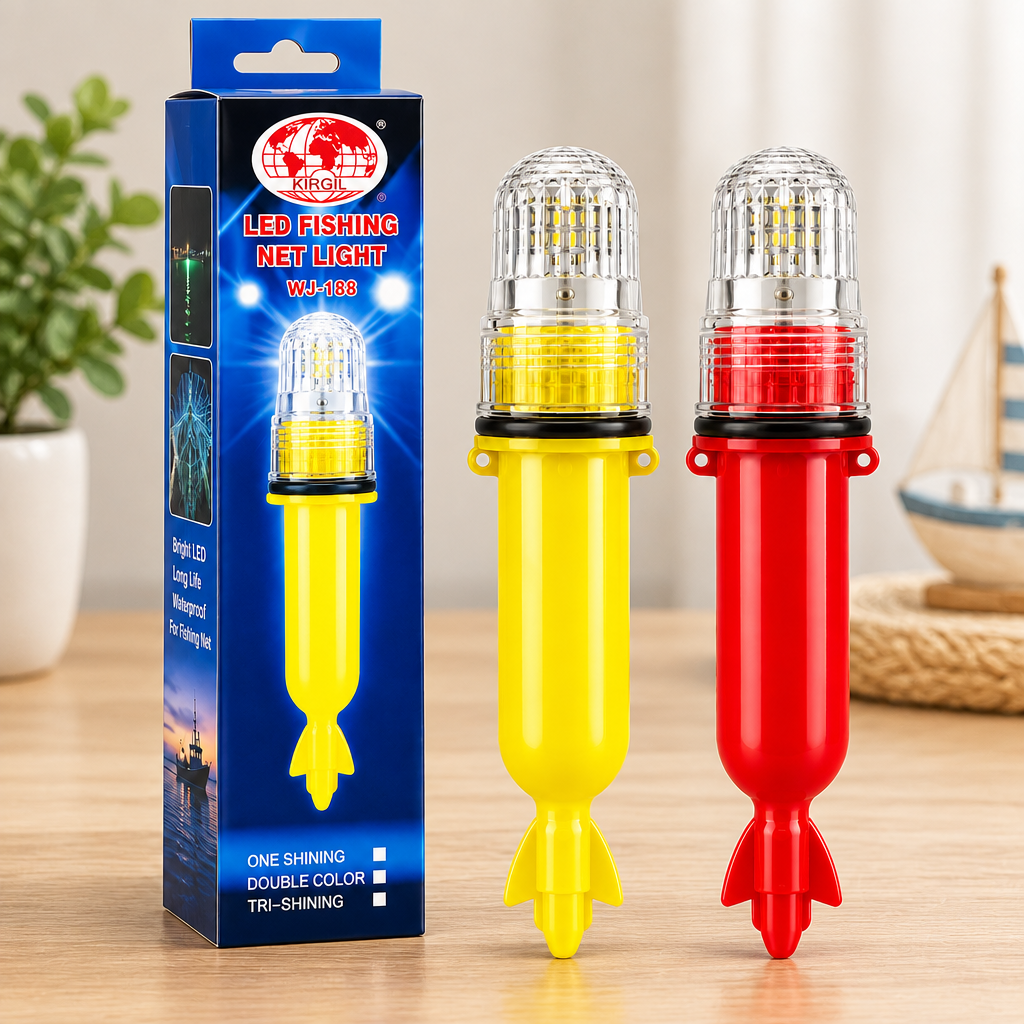 Pilli 15 LED Balıkçı ve Domuz Feneri - Sinyalli Su Geçirmez Roket Model
