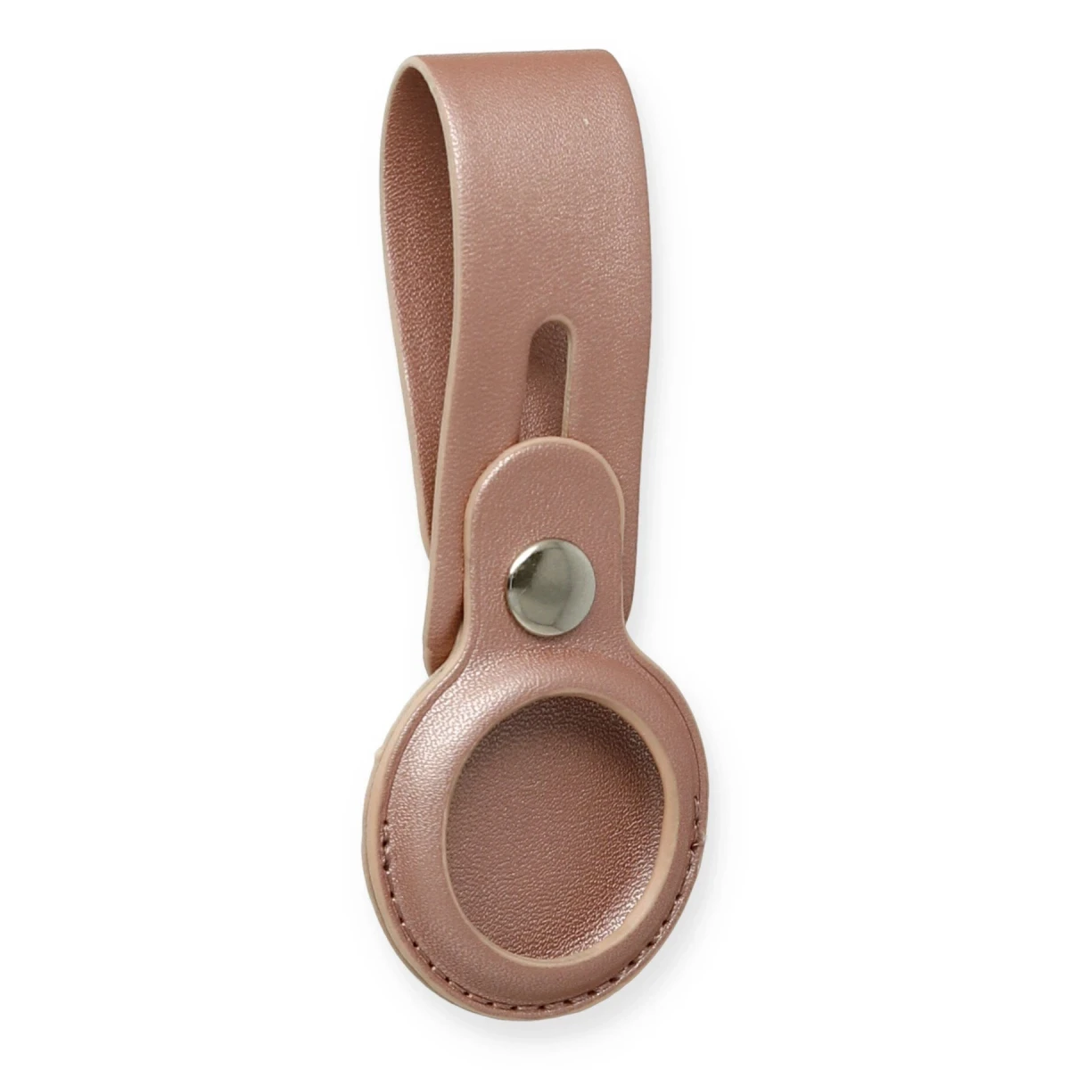 Airtag Askılı Deri Kılıf - Rose Gold