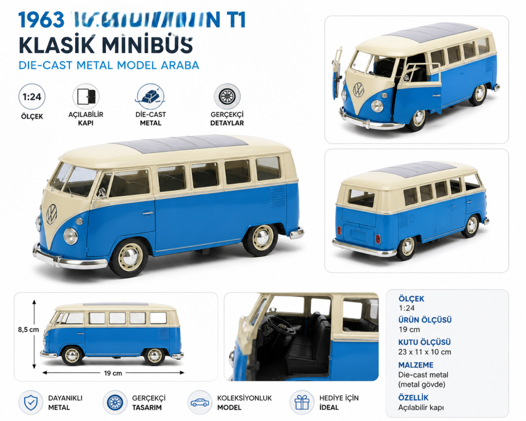 22095 1 24 1963 Model Araç T1 Bus 12