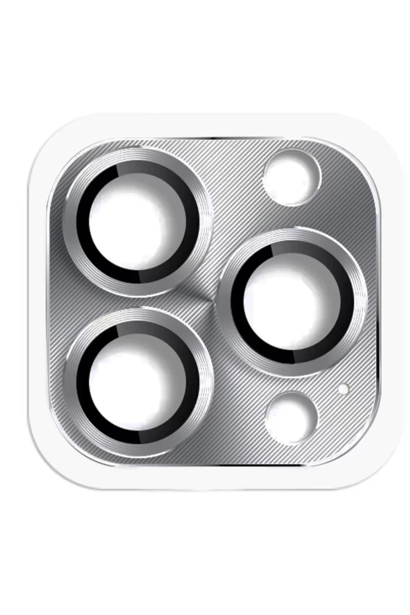 Apple iPhone 16 Pro Max Uyumlu Pers Alüminyum Kamera Lens - Gri
