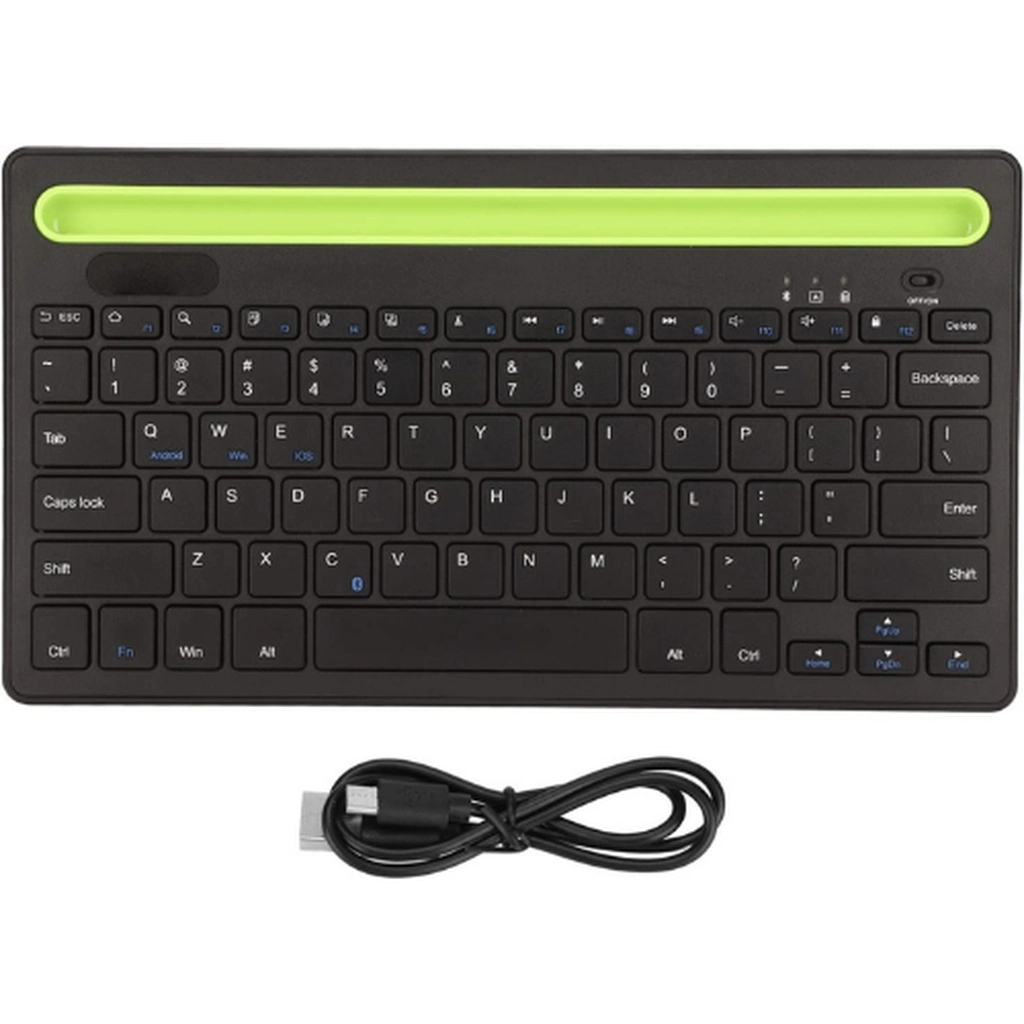 Ergonomik Siyah Kablosuz Klavye Bluetooth Uyumlu Ofis Kullanımı