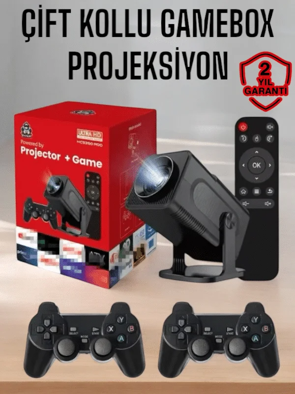 Android Projeksiyon ve Çift Kollu Game Box
