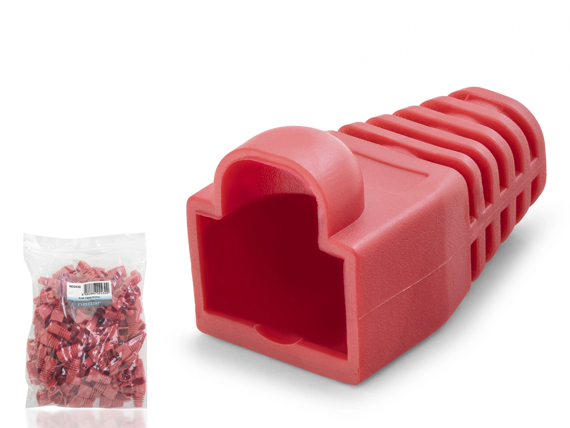 Kırmızı RJ45 Konnektör Koruyucu 100'lü Paket