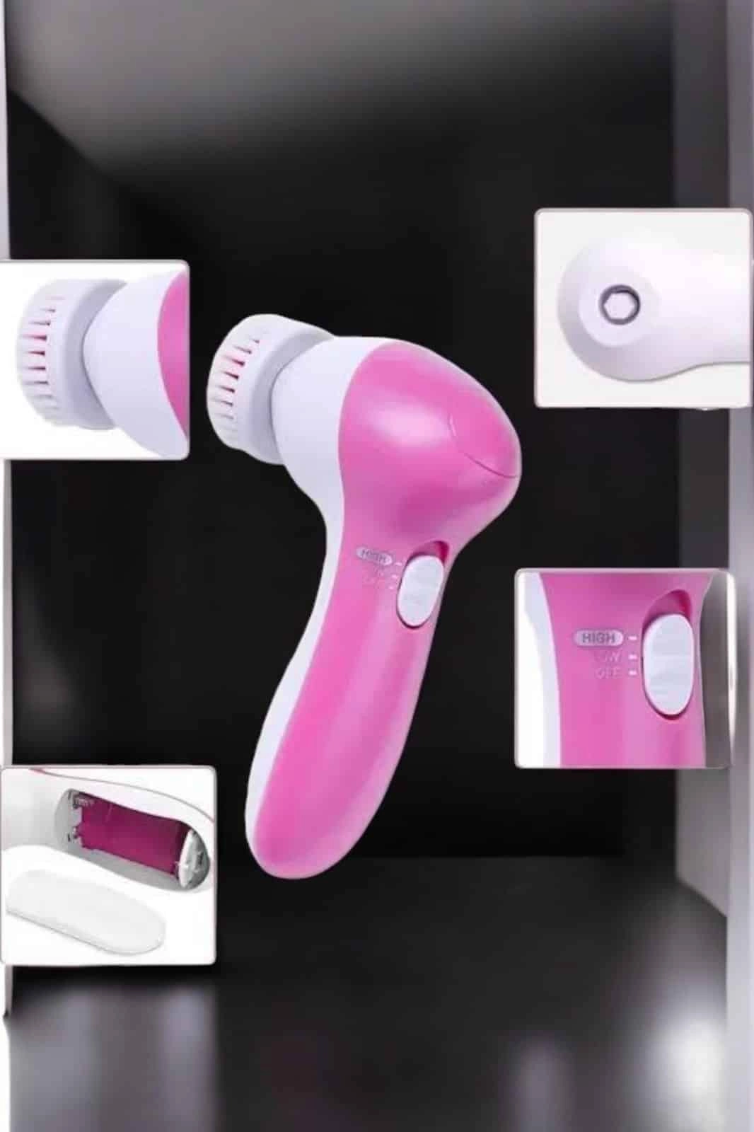 Yüz Temizleme Cihazı 5 Başlıklı Masaj ve Peeling (Taşınabilir Model)