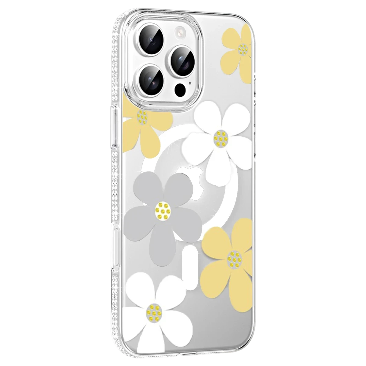 Joko Apple iPhone 16 Pro Floral Magsafe Kapak - Sarı