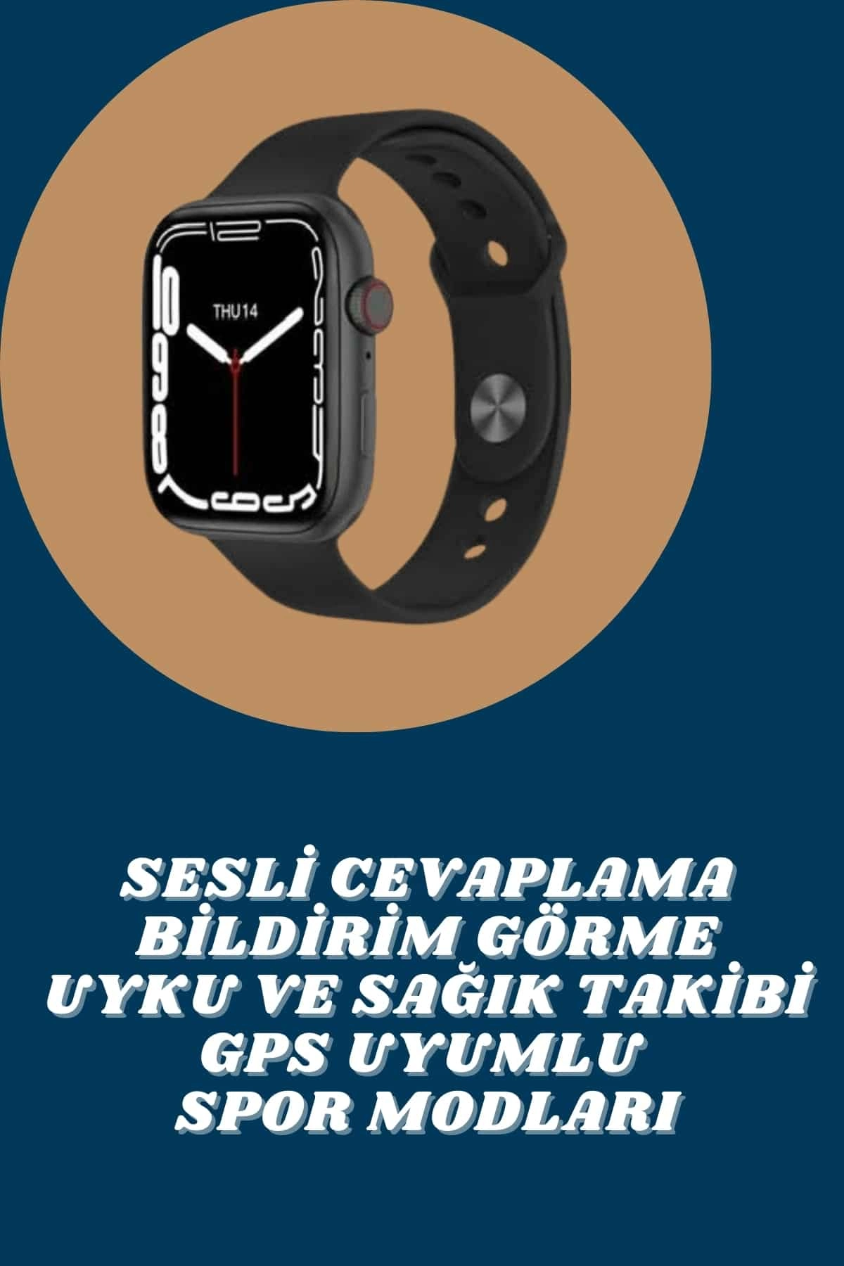 Modern Akıllı Saat 1.9 İnç Ekran ile Sağlık Takibi