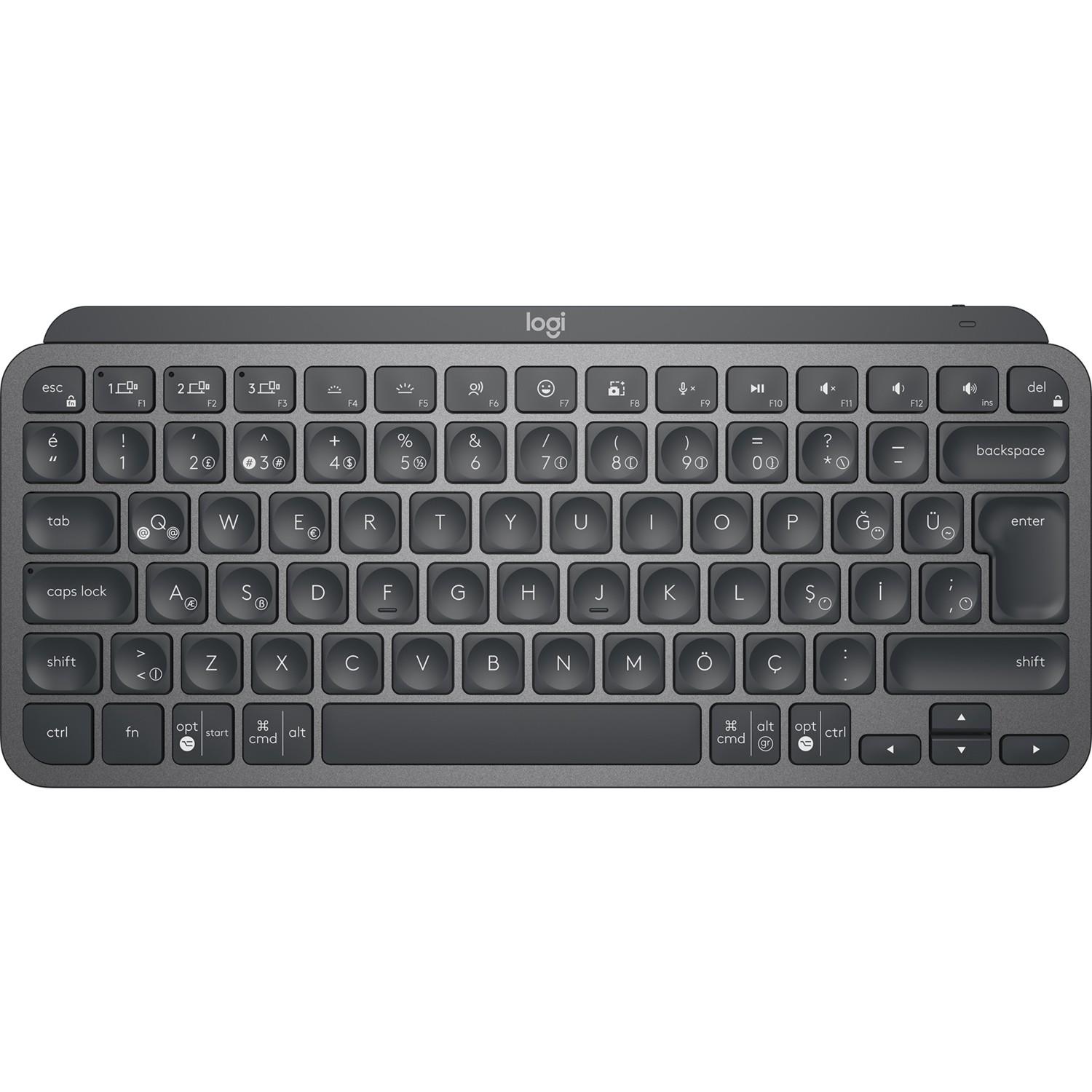 MX KEYS MINI MINIMALIST KABLOSUZ BLUETOOTH AYDINLATMALI Q TR KLAVYE SİYAH 920-010504