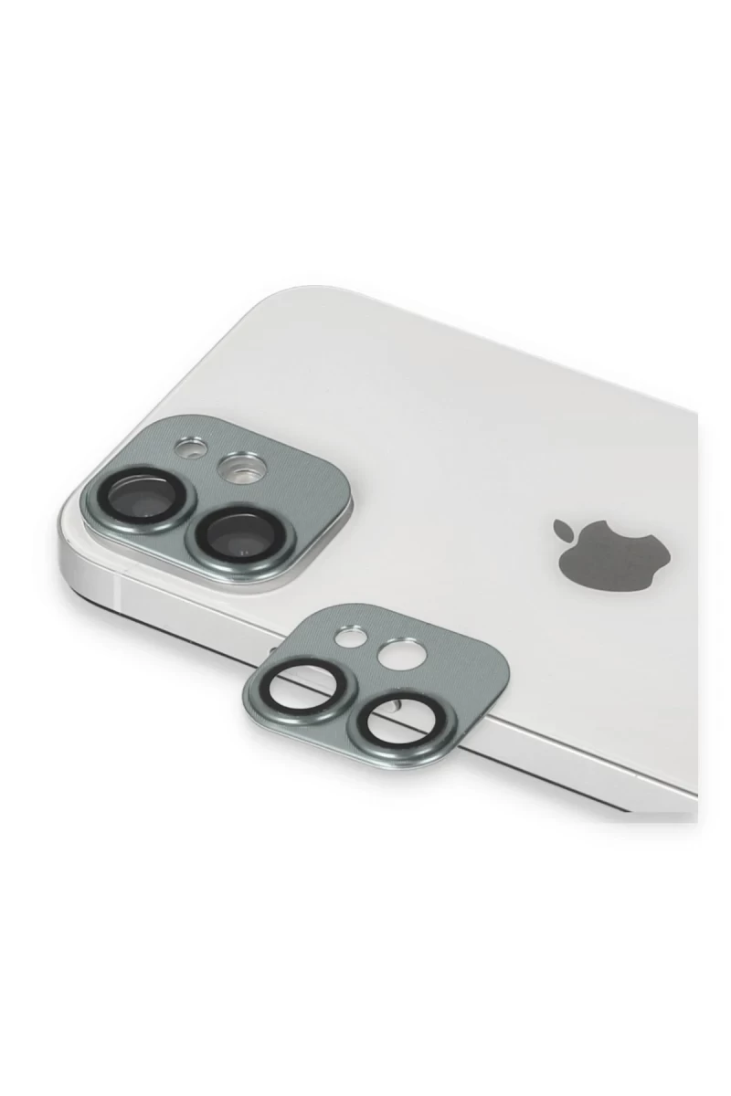 Apple iPhone 11 Uyumlu Pers Alüminyum Kamera Lens - Yeşil