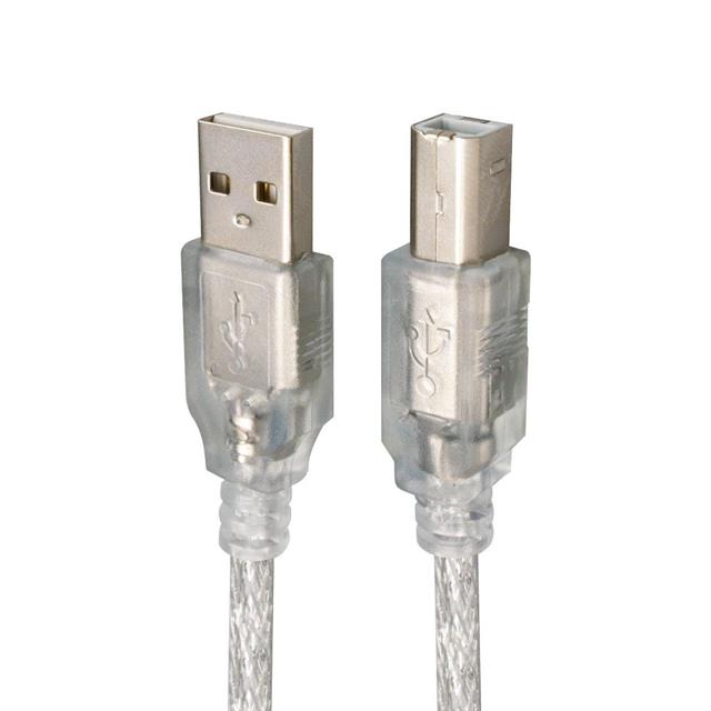 PM-3267 3 Metre Şeffaf Mavi USB 2.0 Yazıcı Kablosu