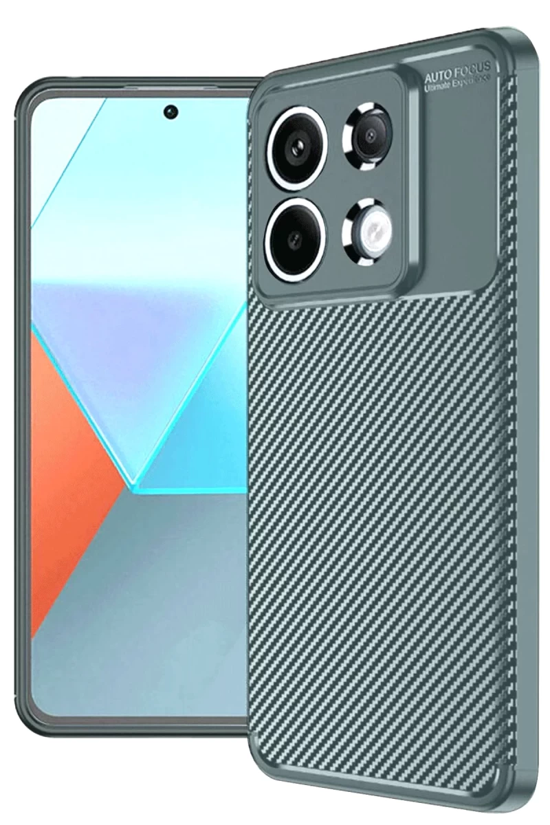 Xiaomi Redmi Note 13 Pro 4G Uyumlu Kılıf Auto Focus Karbon Kapak - Gri