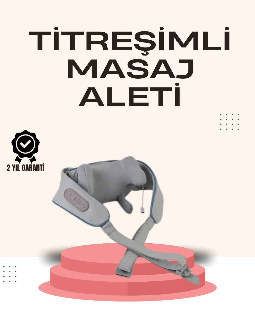 Kablosuz Boyun ve Omuz Masaj Aleti | Isıtmalı ve Yoğurmalı