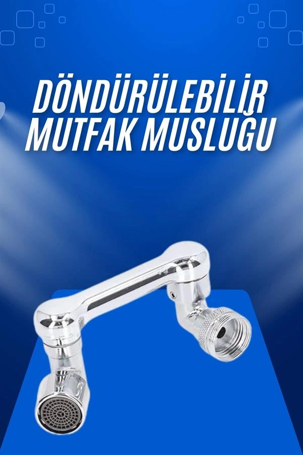 Dönüş Açılı Mutfak Banyo Musluk Ucu 4 Filtreli