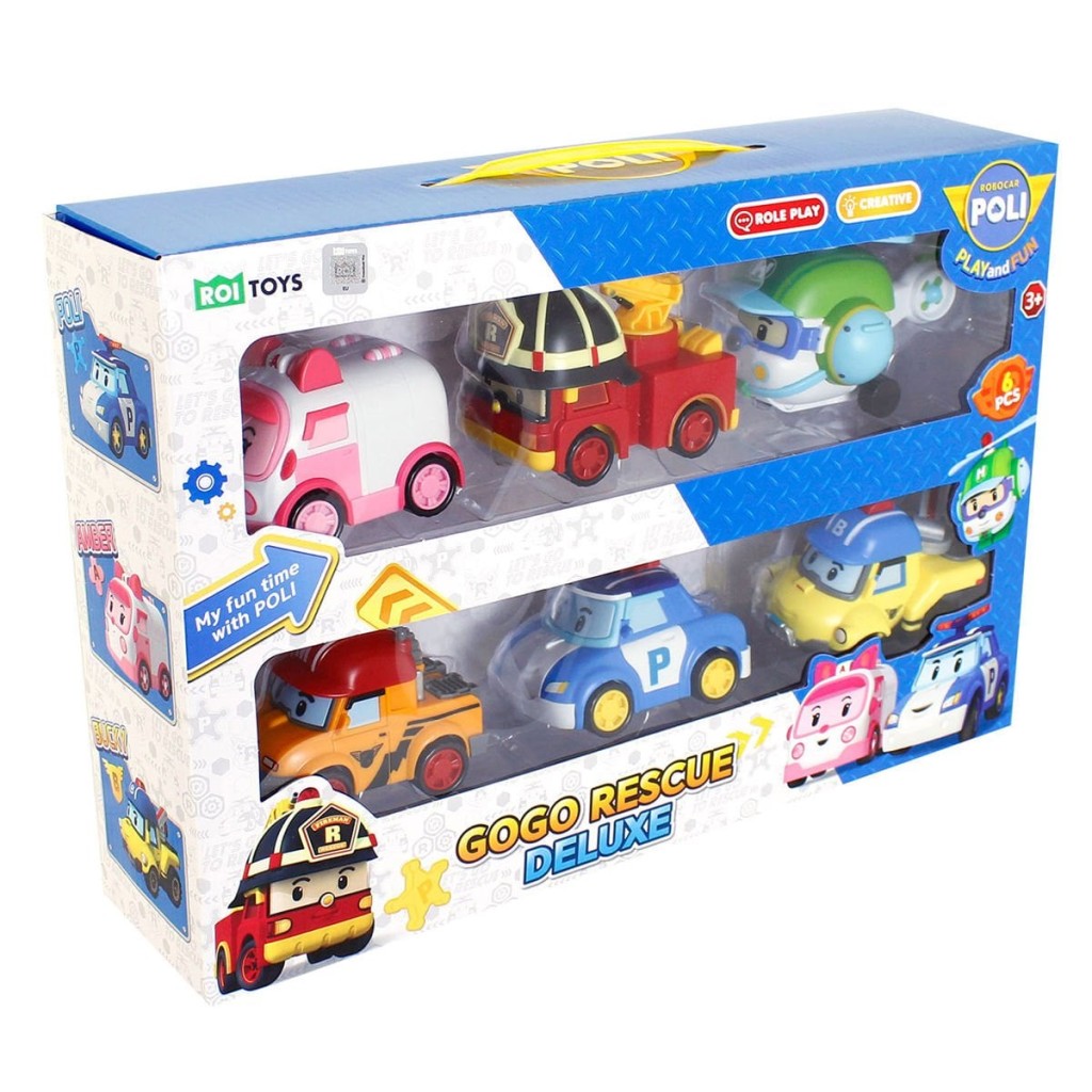 POLI ZR-914 Robocar Poli Gogo Rescue Deluxe 6 Lı Set -