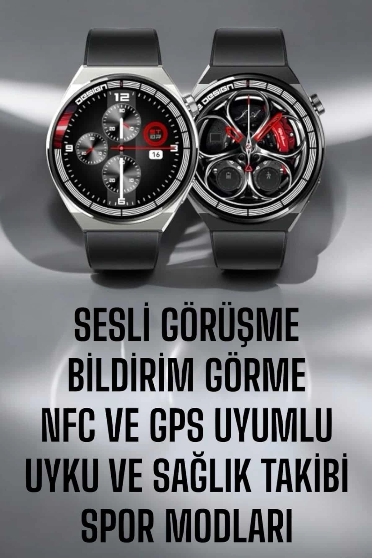 Dokunmatik Ekranlı Akıllı Saat GPS ve NFC Özelliği ile