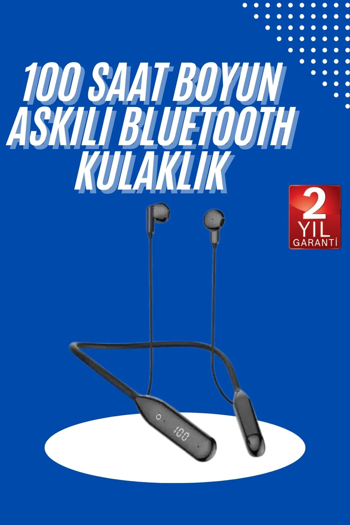 100Saat Uyumlu Bluetooth Kulaklık Kablolu ANC Özellikli Kulaklık