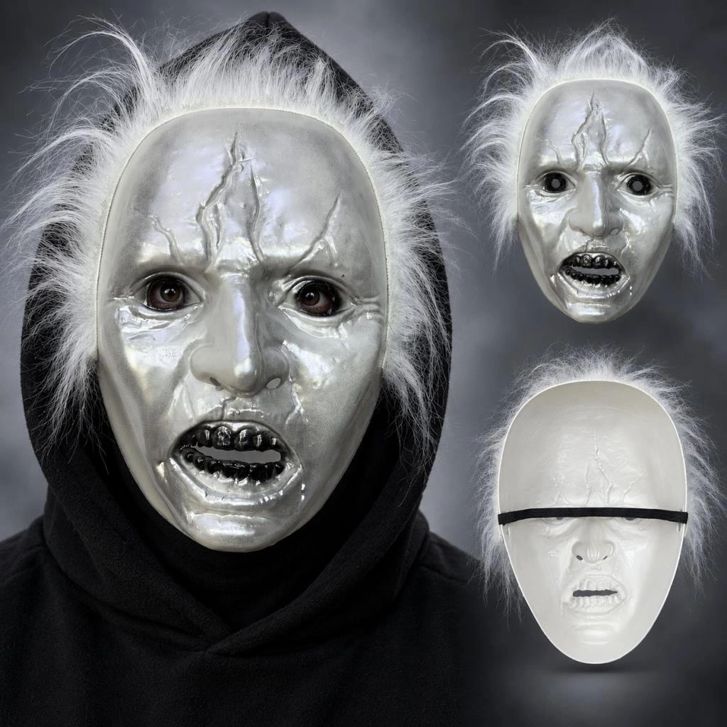 Michael Myers Plastik Karakter Maskesi 1 Adet Beyaz Saçlı