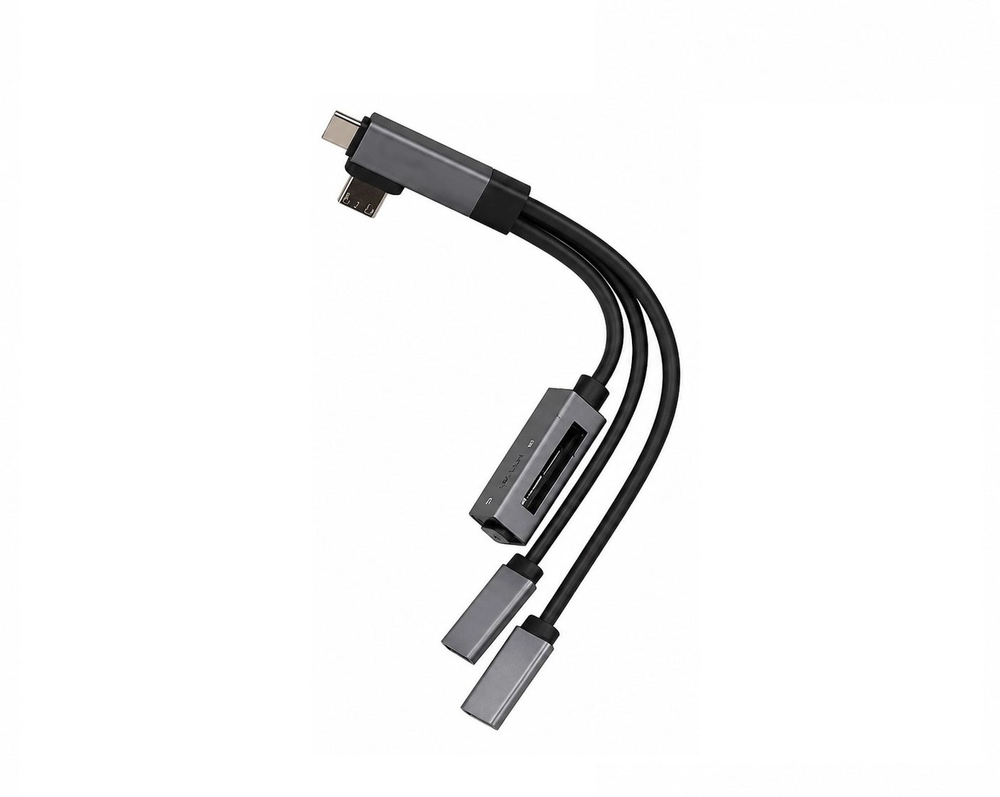 Kompakt Type-C Hub Kart Okuyucu 4 Port USB ve SD Uyumlu