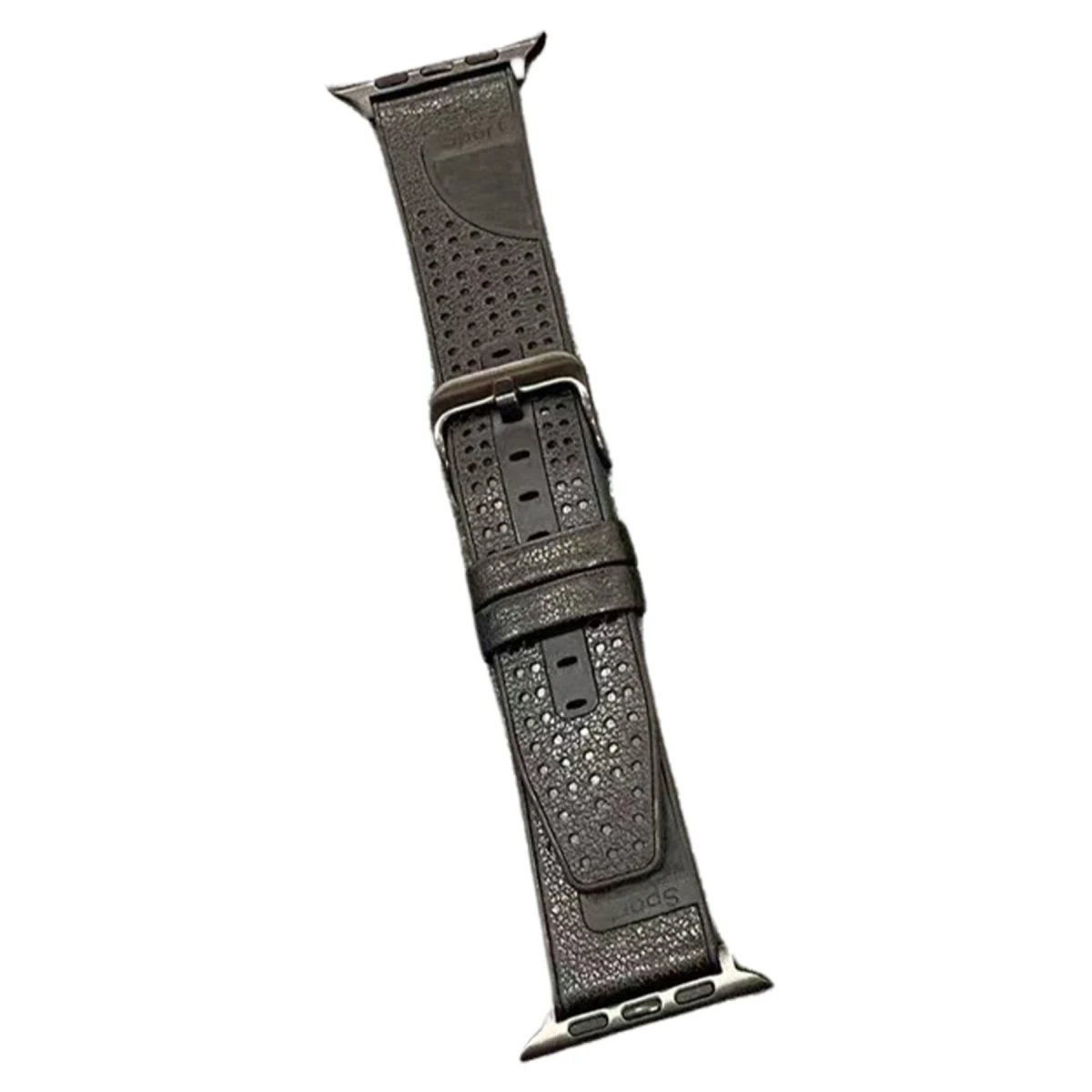 Movenchy Apple Watch 45mm Buff Deri Kordon - Siyah