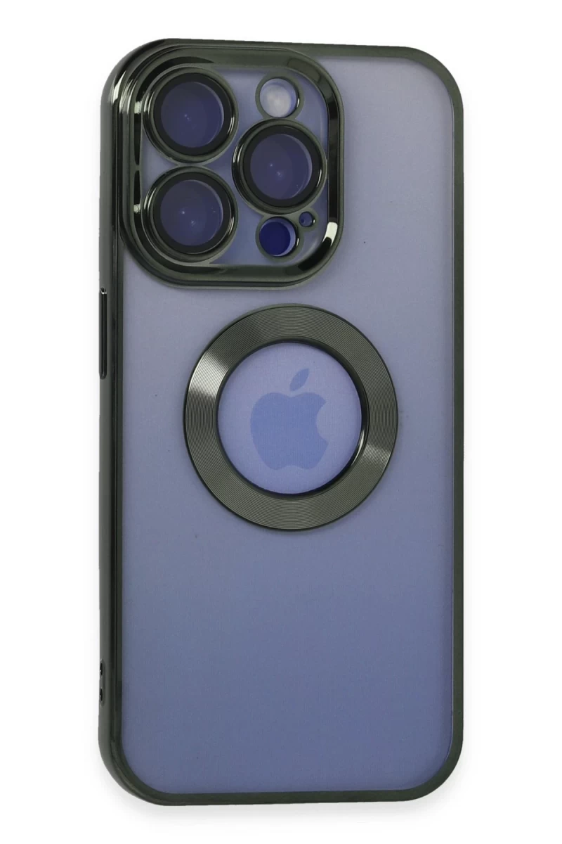 Apple iPhone 15 Pro Uyumlu Kılıf Slot Silikon - Köknar Yeşili