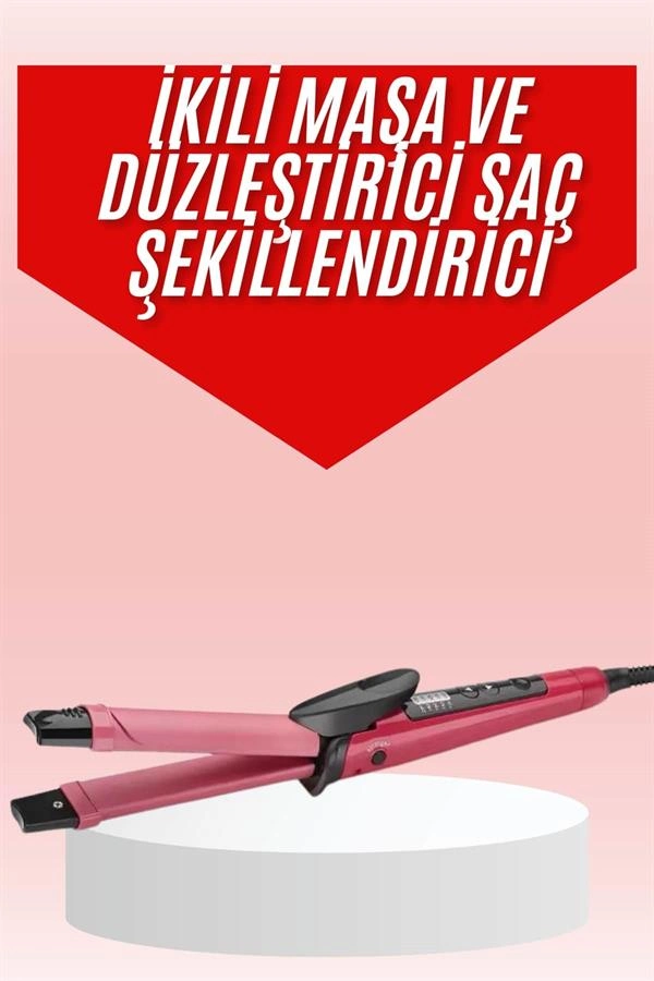 Seramik Kaplama Saç Düzleştirici ve Maşa Seti