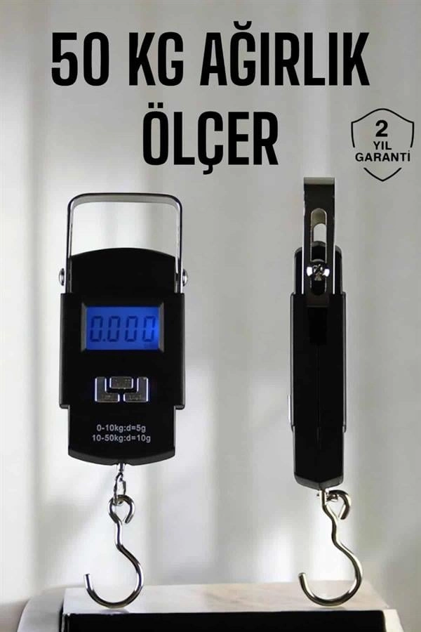 Pratik Dijital El Terazisi 50 Kg Pilli Led Ekran
