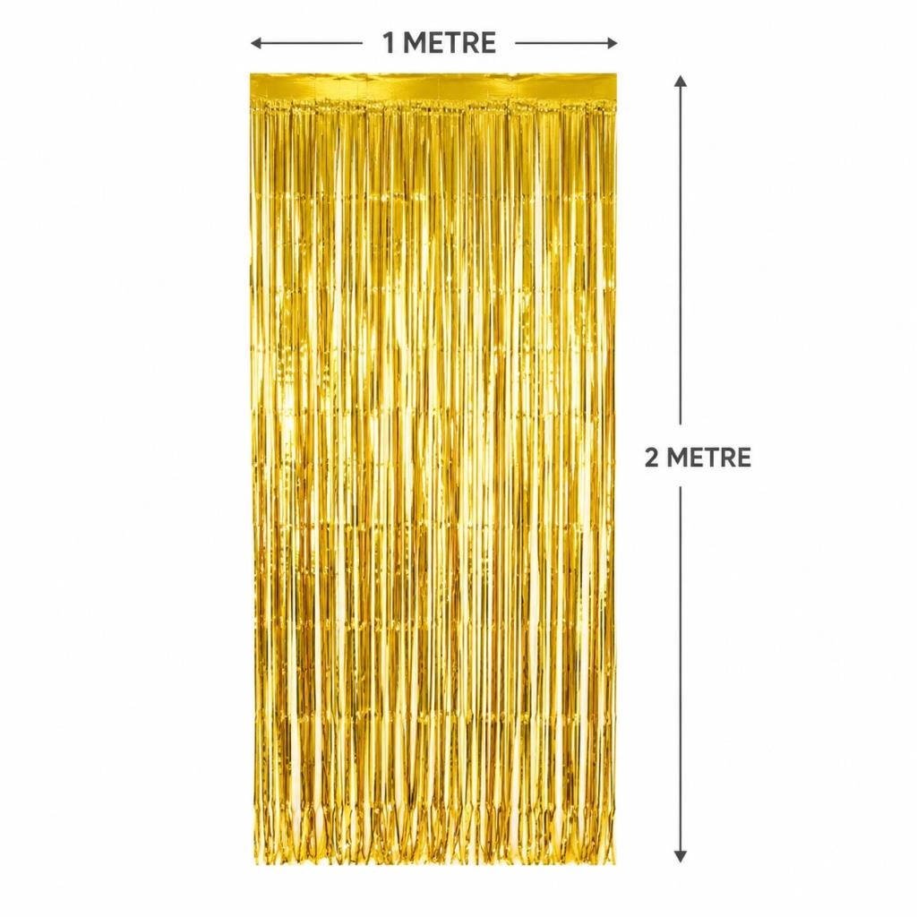 Şık Metalize Parti Perdesi 100x200 cm Kapı ve Arka Fon