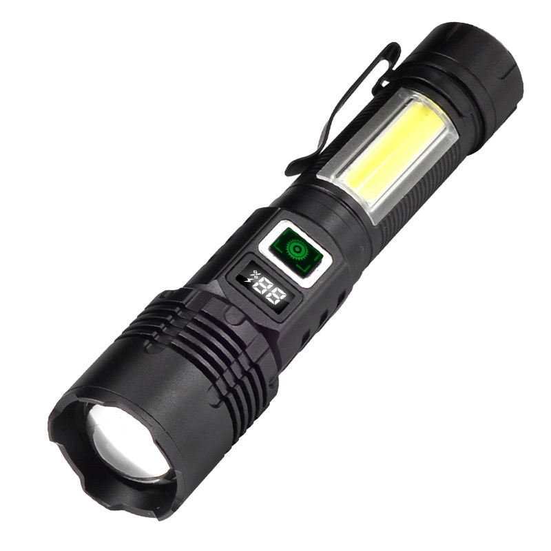 WS-4848 1500 Lümen 15 Watt Dijital Göstergeli Mıknatıslı Şarjlı El Feneri