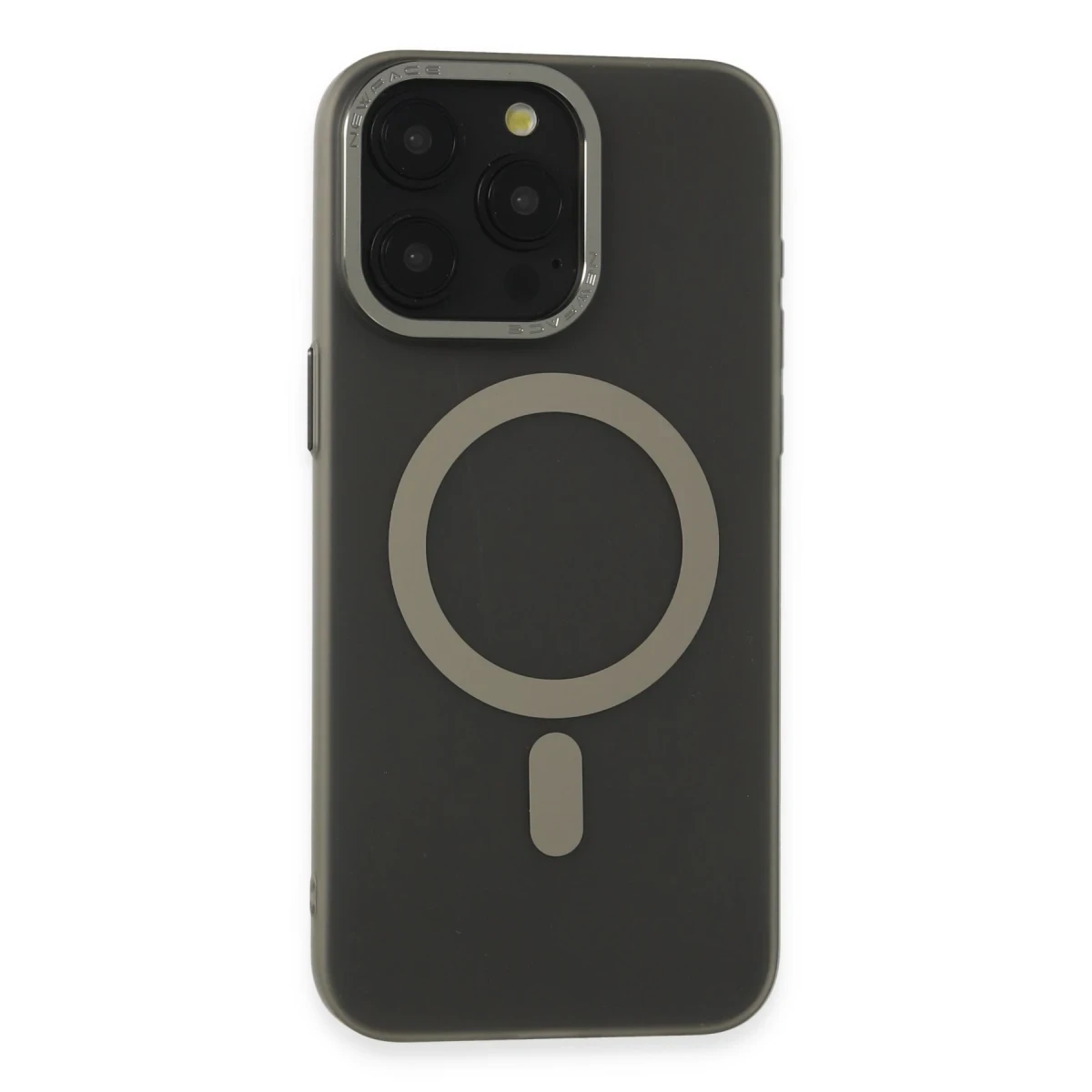 Apple iPhone 15 Pro Max Kılıf Lodos Magneticsafe Mat Kapak - Titan Gri