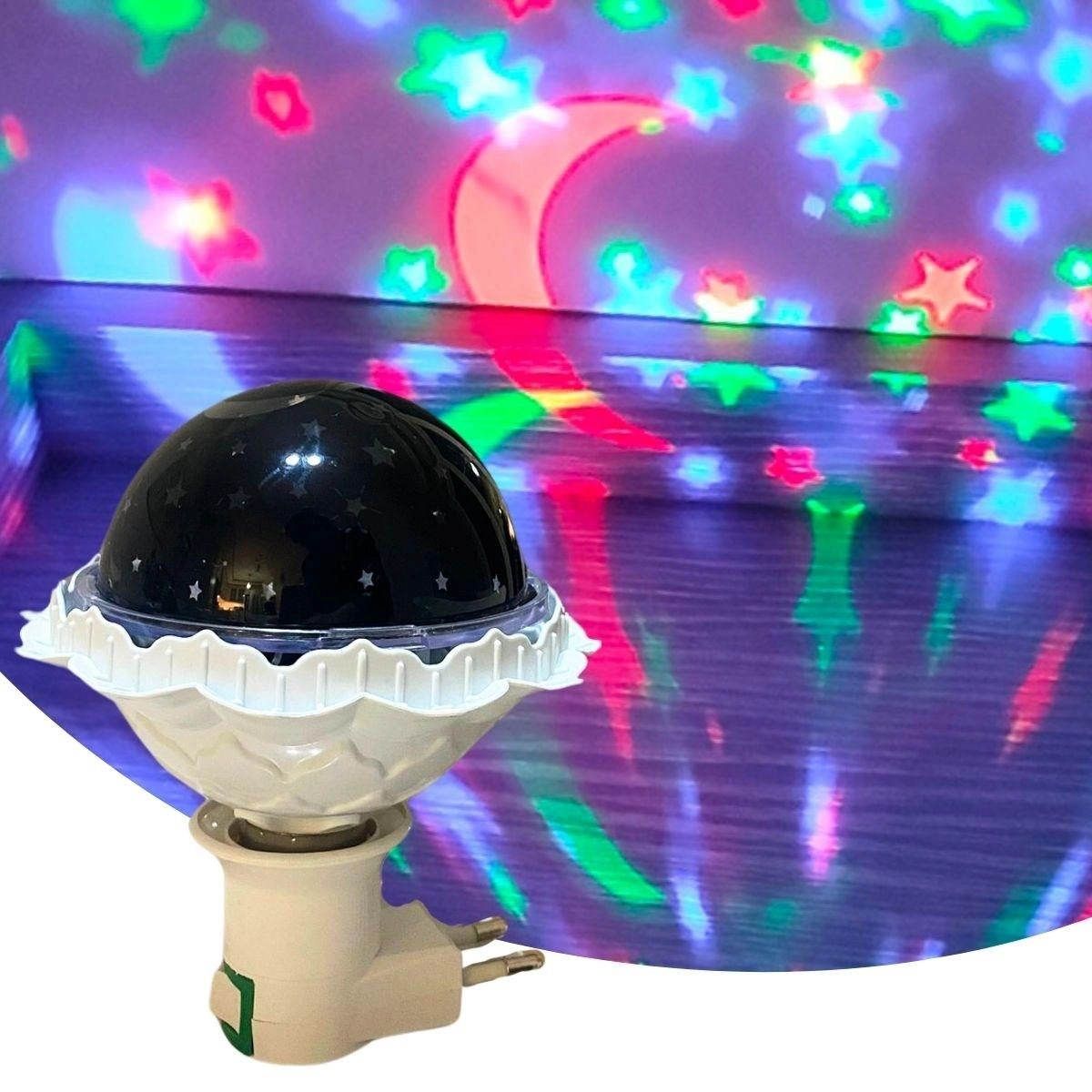 Yıldızlı Gökyüzü Efektli 360 Derece Dönen Kristal LED Ampül