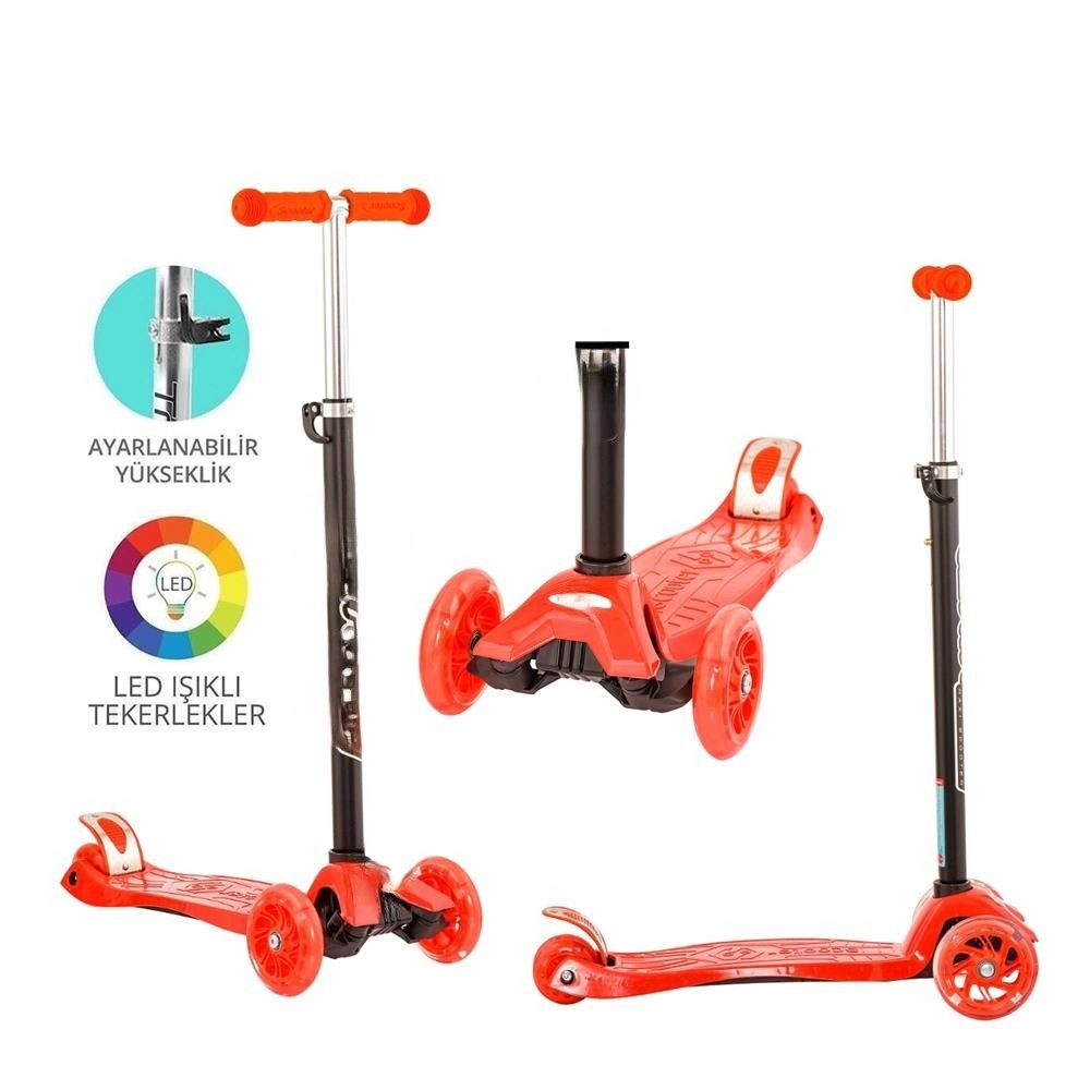 Twist Işıklı Scooter Kırmızı 1 Adet