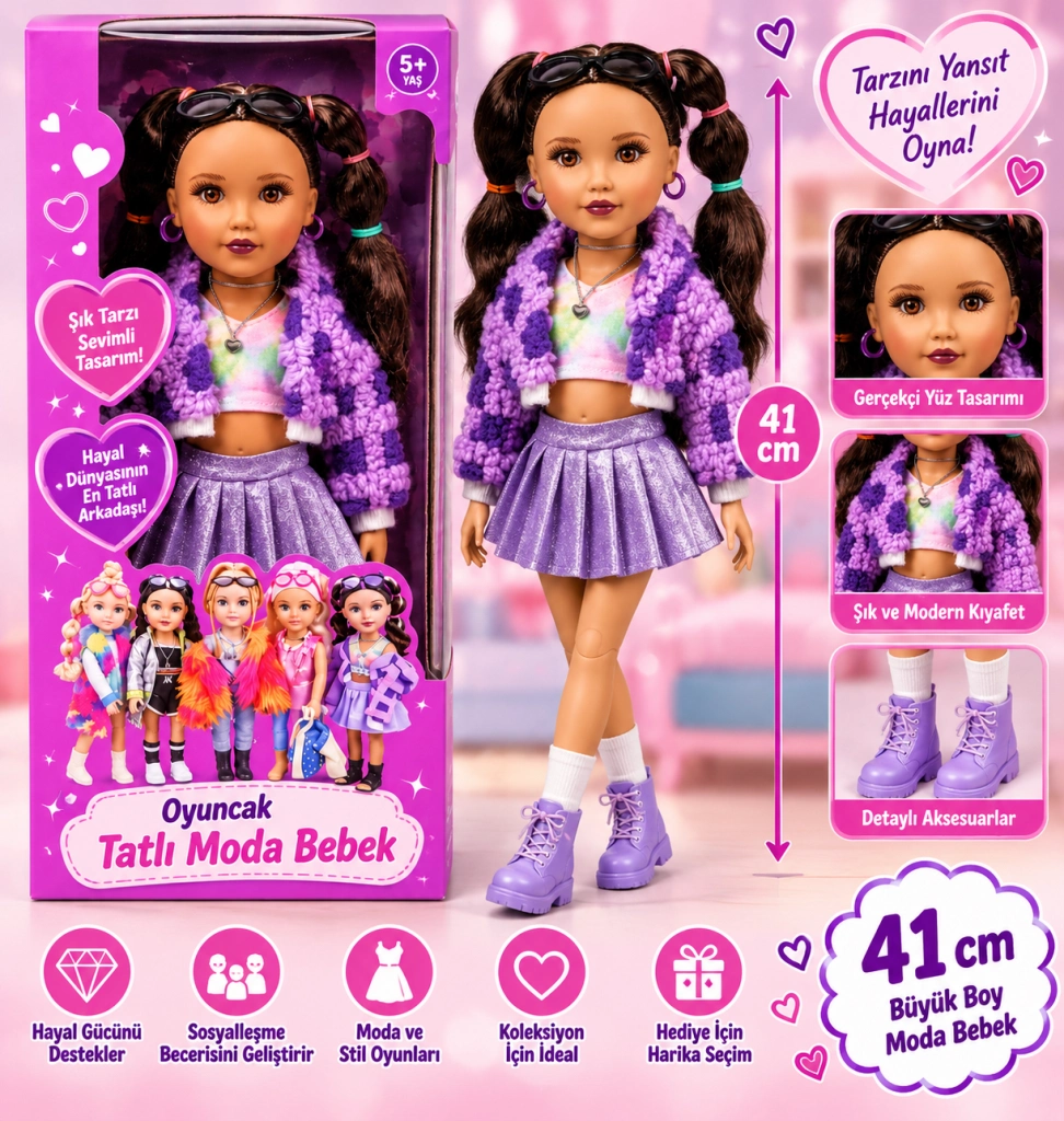 Moda Bebek Oyuncak 41 cm Eğlenceli Oyun Arkadaşı