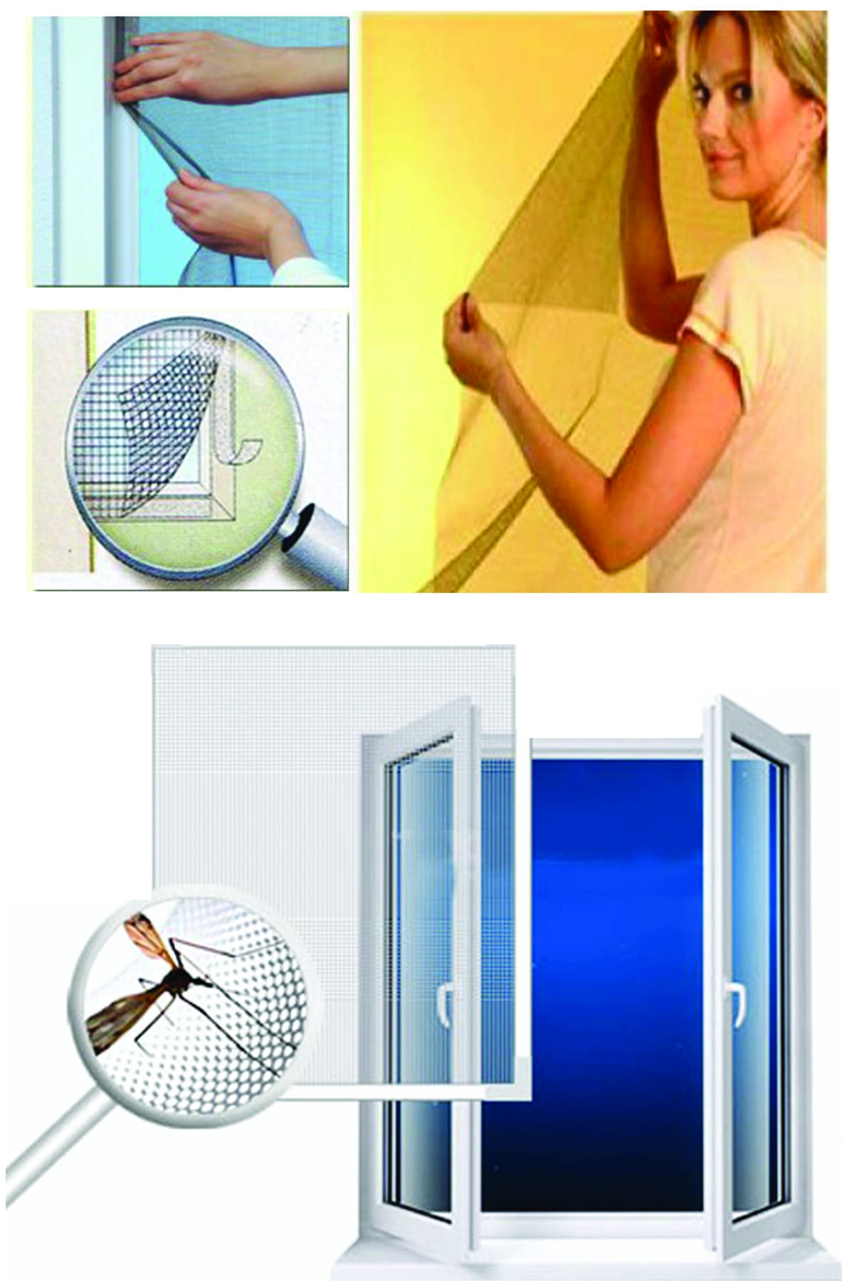Pratik Pencere Cam Sinekliği 150 cm x 100 cm Ev Koruma