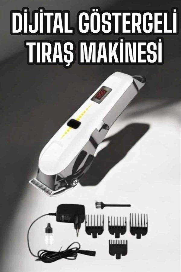 Profesyonel Tıraş Makinesi 4 Kılavuz Tarağı ile