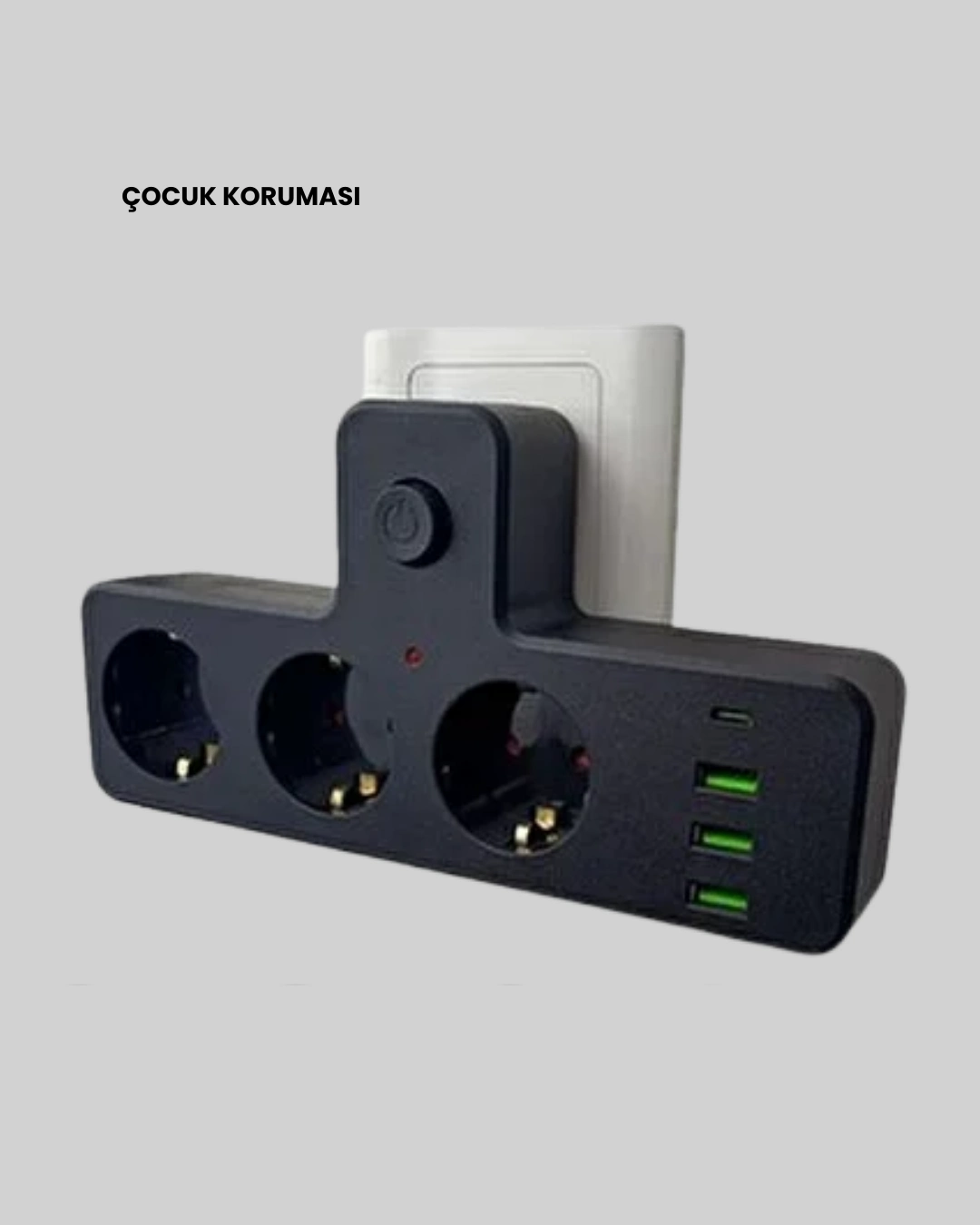 Güvenli Çoklu Priz 3397 Akım Koruma ile Enerji Tasarruflu
