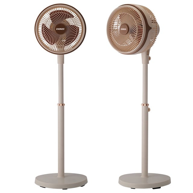 Everest FAN13 Olympos Air Krem/Gold 10’’ 80W 3 Hız Kademeli 2000RPM Çift Motorlu Retro Vantilatör