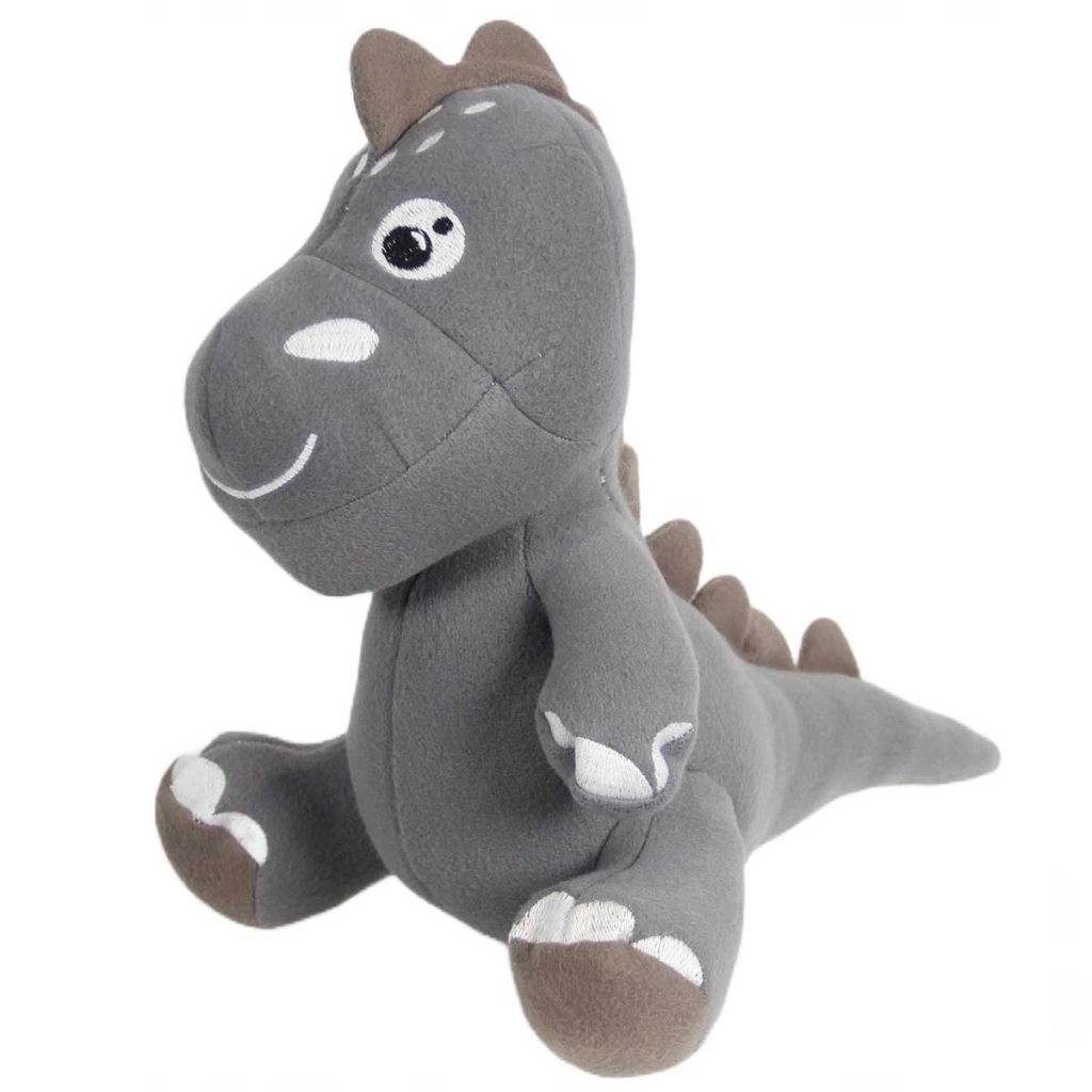 Sevimli Dino Peluş Oyuncak 25 cm Gri Renk