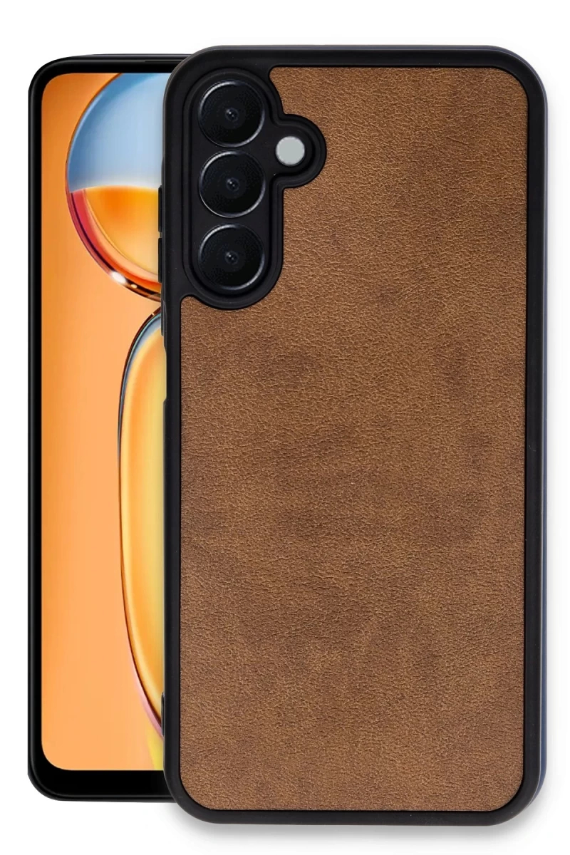 Samsung Galaxy A25 5G Uyumlu Kılıf Aras Deri Kapak - Taba