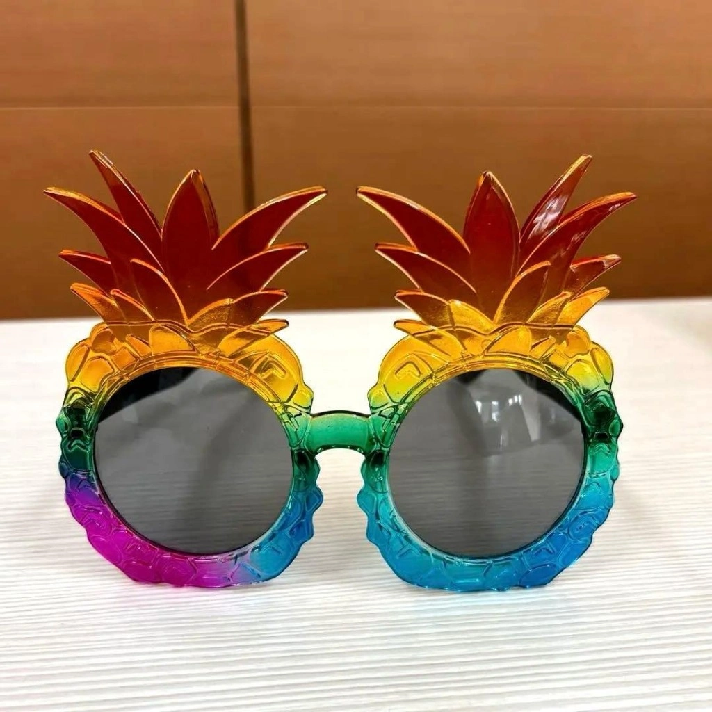 Renkli Hawaii Parti Gözlüğü 1 Adet Tropikal Ananas Tasarımı