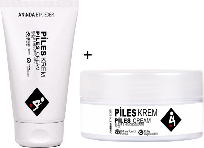 Piles Krem 50 ml Tüp + 50 ml Kvanoz: Hemeroidinize ve Basurunuza Krem Seti