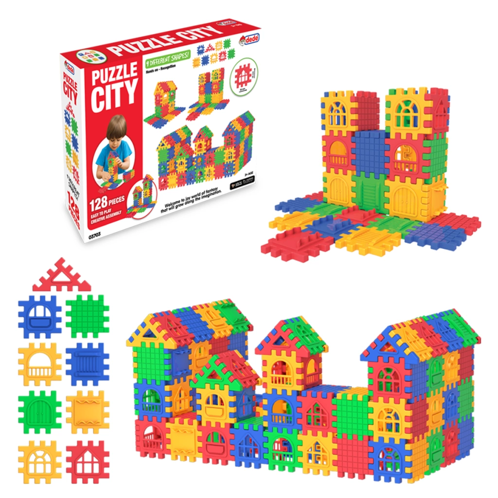 Eğlenceli Puzzle City 128 Parça Çocuklar için