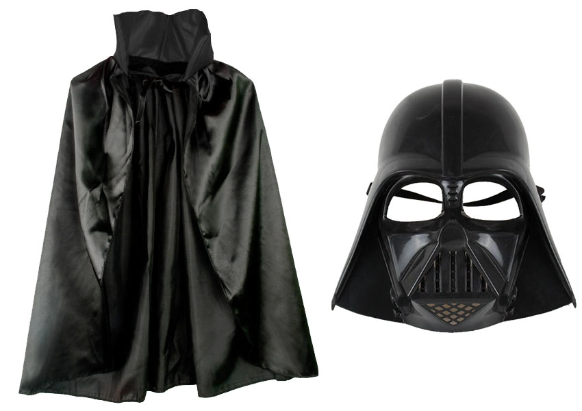 Darth Vader Maskesi ve 90 cm Pelerin Seti Çocuklar için Siyah