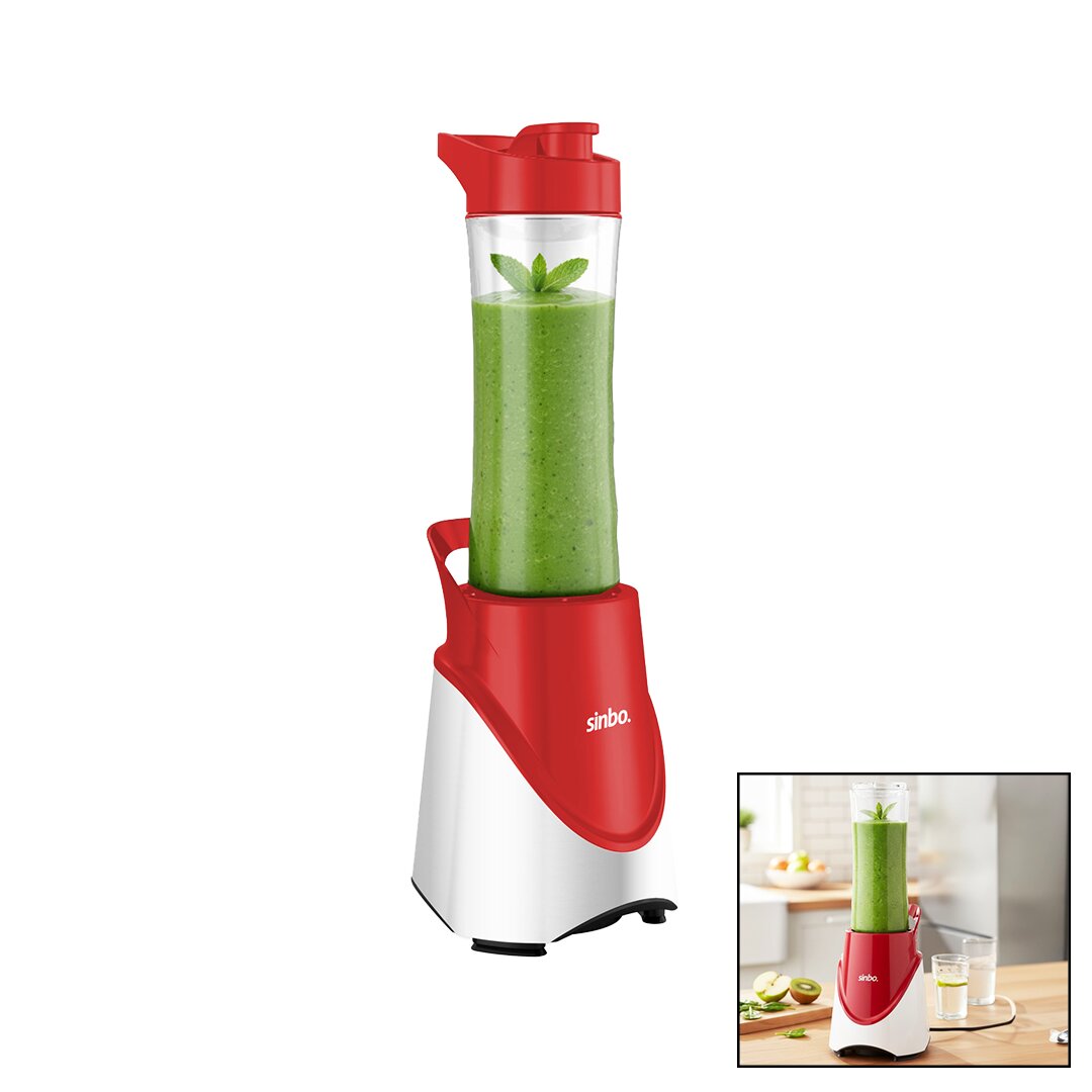 Smoothie Blender 570ML Şişe 4 Lü Çelik Bıçak 300W Turbo Motor SHB-7508
