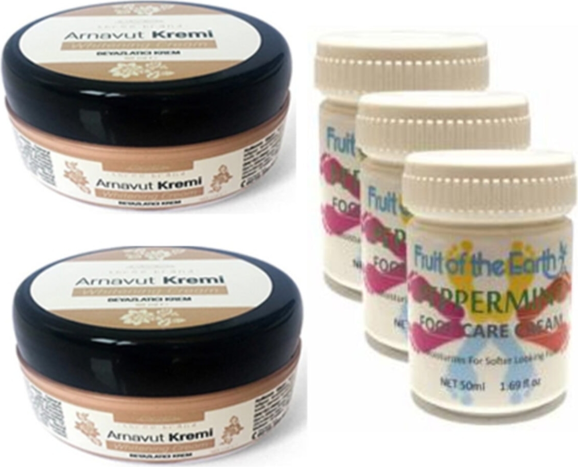Hintohu Three Brand 50ML Arnavutaklıkkremi 2AD+FOOT Carecream 50ML Ayak Bakımkremi Naneferahlığıvek