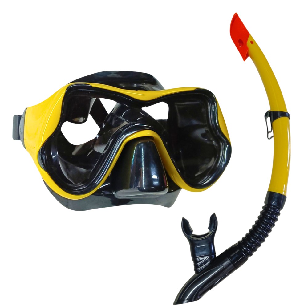 Star Diving Dalış Maskesi ve Snorkel Yetişkin - 51714-SARI